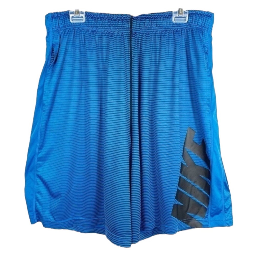 Nike Dri-Fit Athletic Shorts Blue Black Stripe Basketball XXL Training
